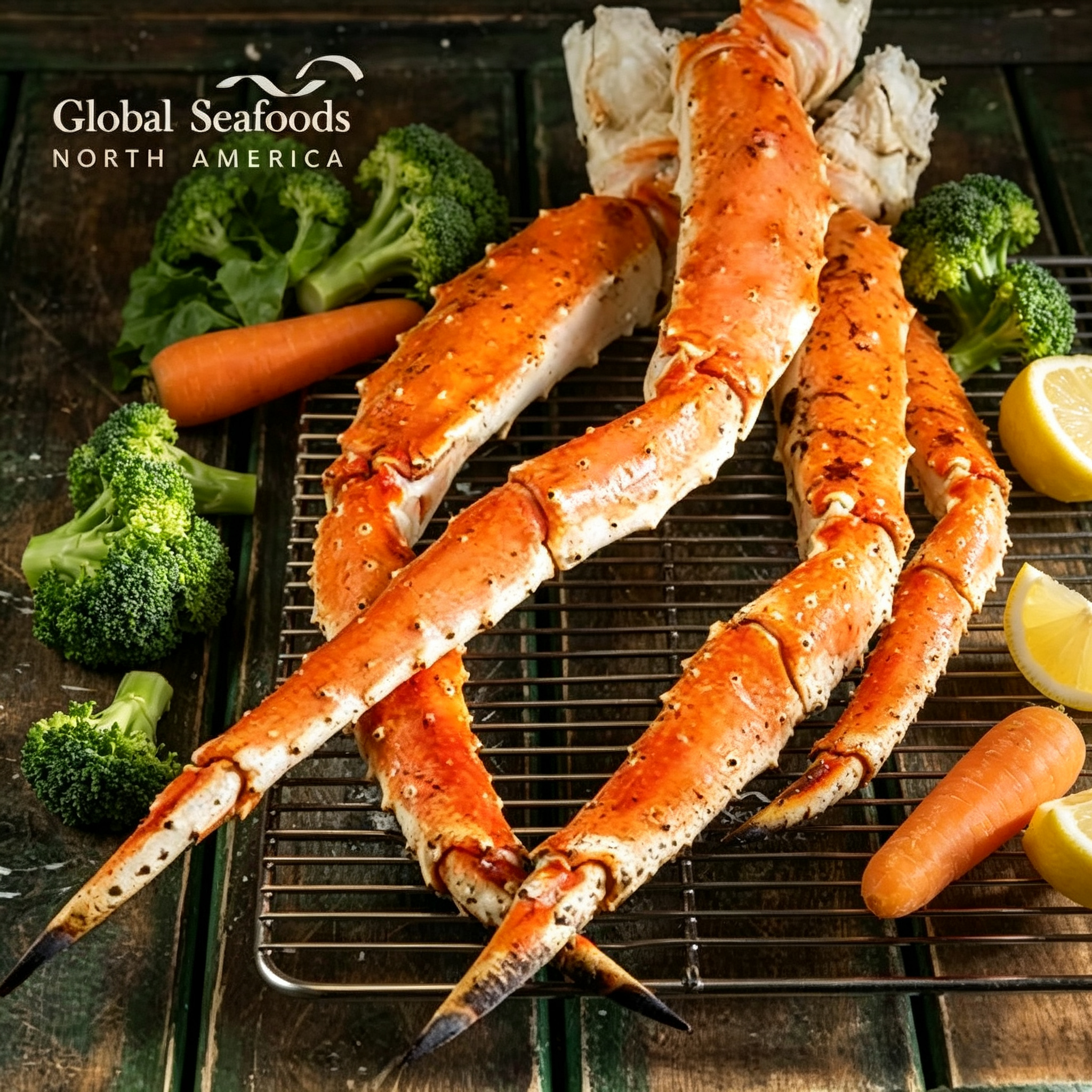 Frozen Cooked King Crab Legs, Premium Seafood