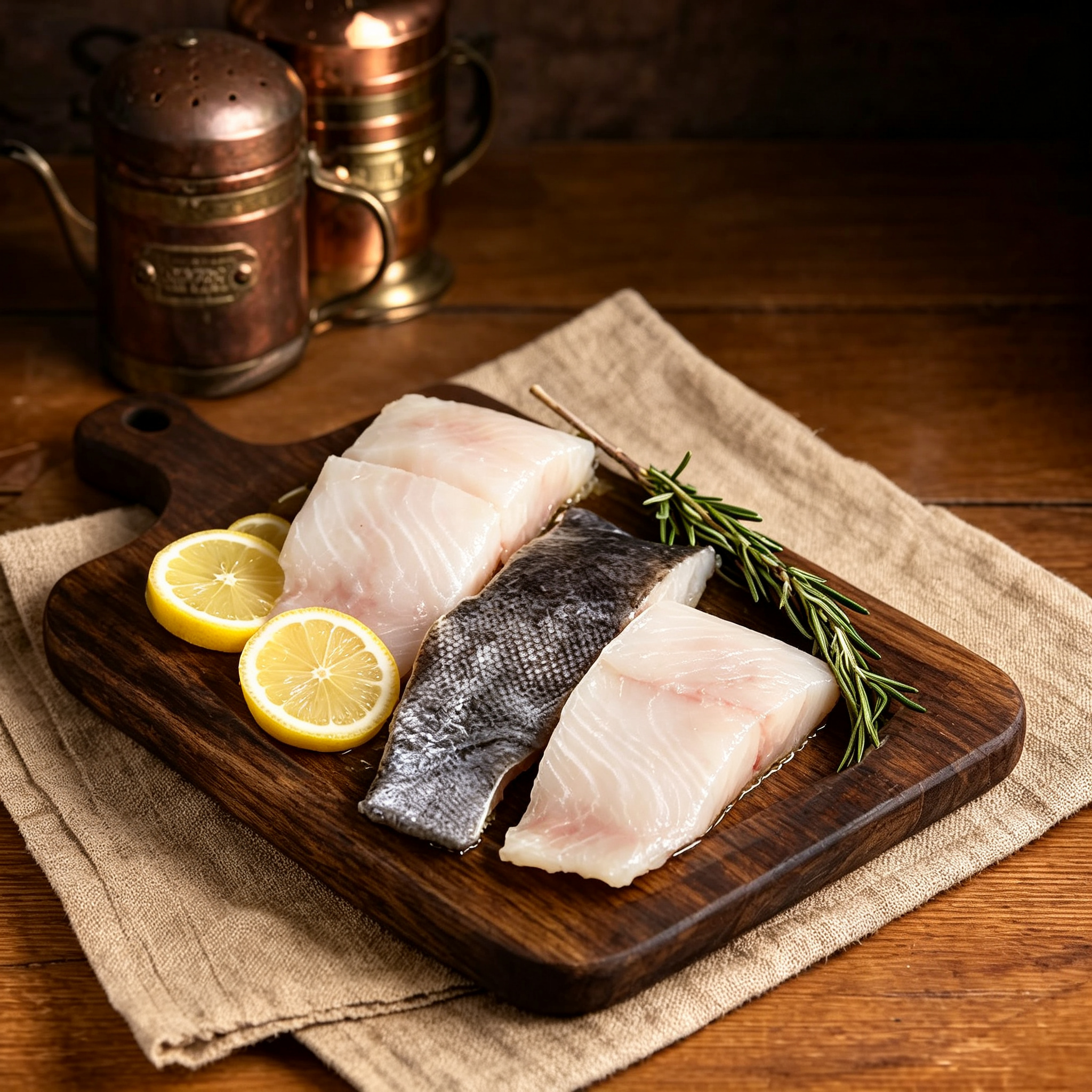 Skin-On Sea Bass Portions, Frozen Boneless Sea Bass Fillet