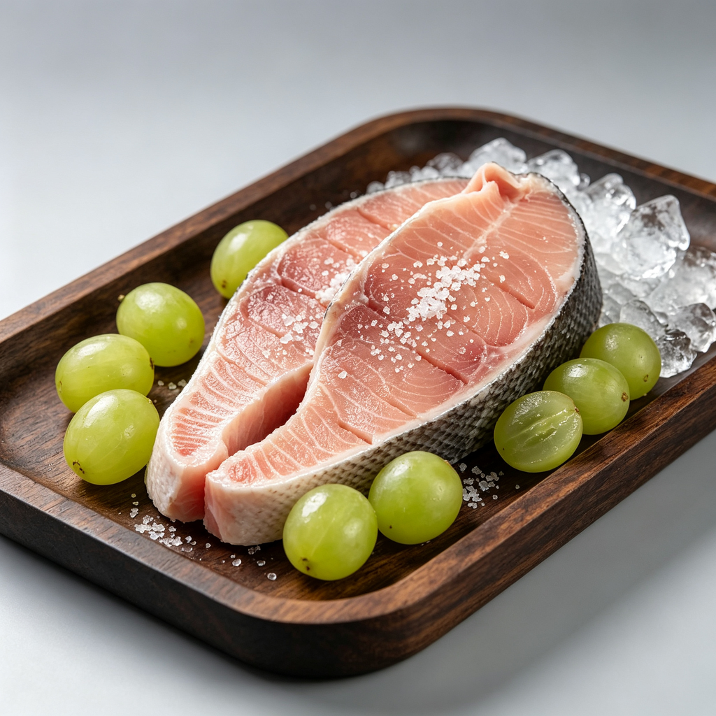 Thick Cut Atlantic Salmon Steak, Frozen Salmon Portion